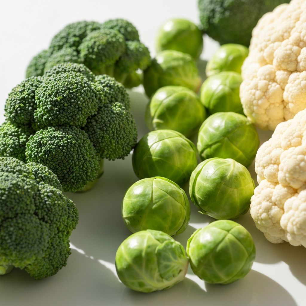 Cruciferous vegetables closeup